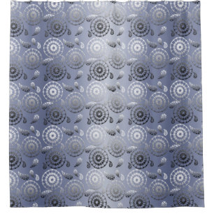 Rideaux De Douche modèle ethnique gris de Paisley