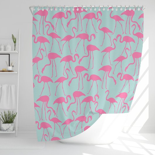Rideaux De Douche Modèle Flamingo d'été cool