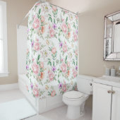Rideaux De Douche Modèle floral (En situation)