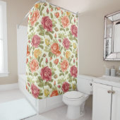 Rideaux De Douche Modèle floral (En situation)