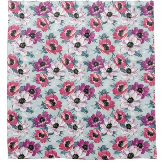 Rideaux De Douche Modèle floral (Devant)
