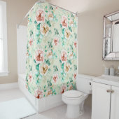 Rideaux De Douche Modèle floral (En situation)