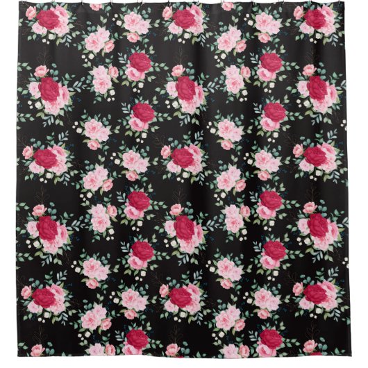 Rideaux De Douche Modèle floral (Devant)