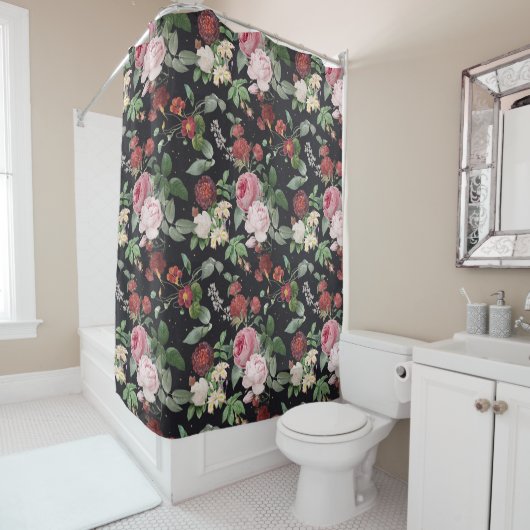 Rideaux De Douche Modèle floral (En situation)