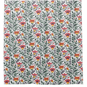 Rideaux De Douche Modèle floral art populaire