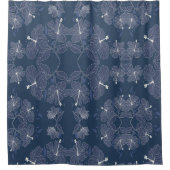 Rideaux De Douche Modèle Floral bleu unique Hibiscus Fleurs (Devant)