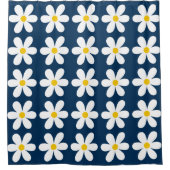 Rideaux De Douche Modèle floral de marguerite rétro (Devant)