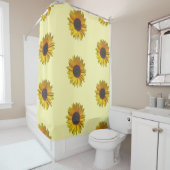 Rideaux De Douche Modèle floral de tournesol (En situation)
