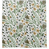 Rideaux De Douche Modèle floral rêve vert (Devant)