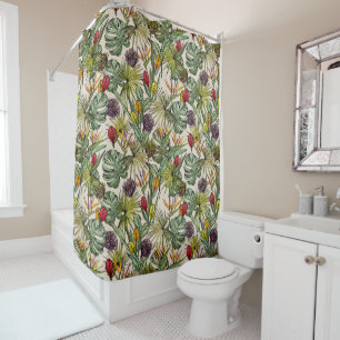 Rideaux De Douche Modèle floral tropical
