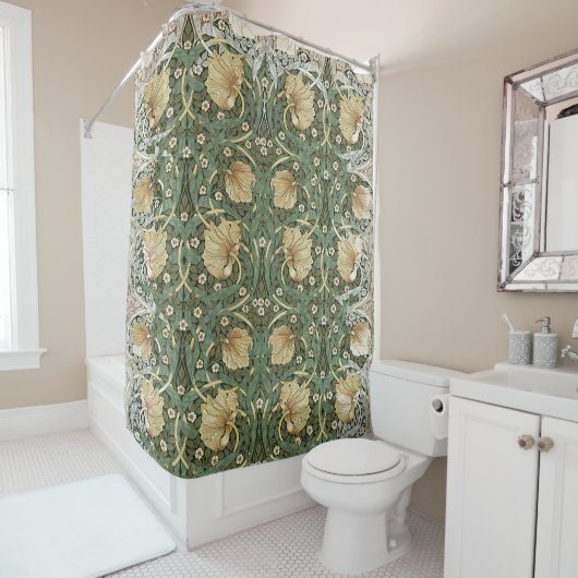 Rideaux De Douche Modèle floral William Morris (En situation)
