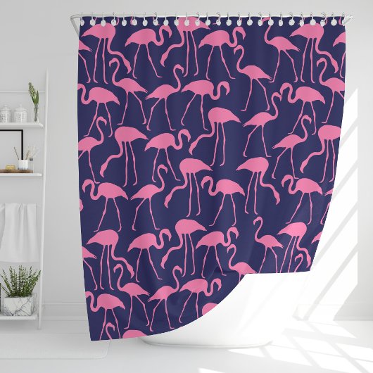 Rideaux De Douche Modèle marine et flamant rose
