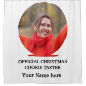 Rideaux De Douche Modèle photo de cookie de Noël moderne personnalis (Devant)