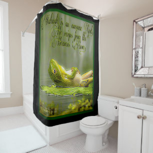 Rideaux De Douche Modèles amphibiens : Grenouille Laze 01-02