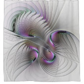 Rideaux De Douche Modern Abstract Shy Fantasy Figure Fractal Art (Devant)