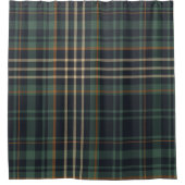 Rideaux De Douche Modern Elegant Dark Green Plaid  (Devant)