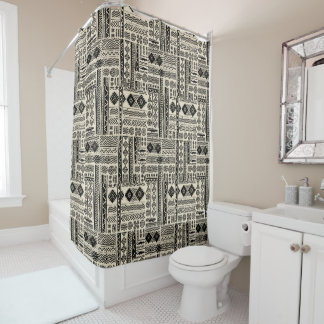 Rideaux De Douche Modern Mudcloth Print