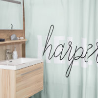 Modern Pastel Mint Bonjour Et Vous Nom