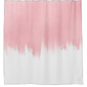 Rideaux De Douche Modern Pink Brush strokes white Design (Devant)