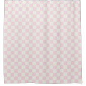 Rideaux De Douche Modern Pink White Checkered Pattern (Devant)