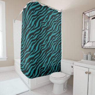 Rideaux De Douche Modern Teal Safari Shower Curtain