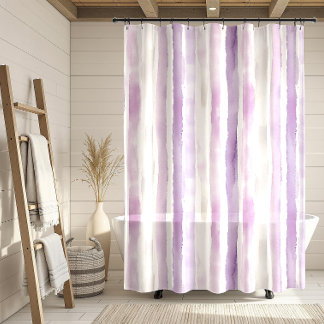 Rideaux De Douche Modern Watercolor Lavender, Lilac, Blush Strokes |