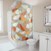 Rideaux De Douche Moderne Abstrait Pastel Géométrique (En situation)