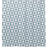 Rideaux De Douche Moderne Abstrait Sarcelle & Blanc (Devant)