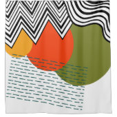 Rideaux De Douche Moderne Abstraite du milieu du siècle (Devant)