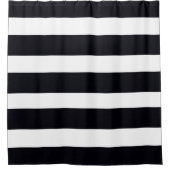 Rideaux De Douche Moderne Chic Noir Et Blanc Gratté (Devant)