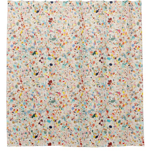 Rideaux De Douche Moderne coloré Pastel Terrazzo Motif (Devant)