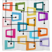 Rideaux De Douche Moderne du milieu du siècle atomique (Devant)