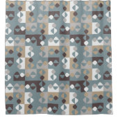 Rideaux De Douche Moderne du milieu du siècle - Caramel au chocolat  (Devant)