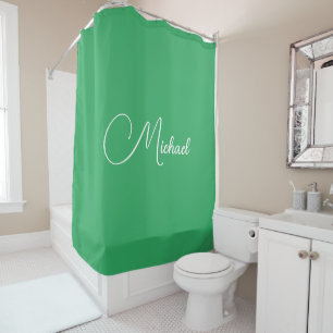 Rideaux De Douche Moderne Elegant Sea Green Modèle Nom personnalisé