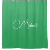 Rideaux De Douche Moderne Elegant Sea Green Modèle Nom personnalisé (Devant)