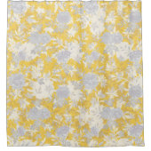 Rideaux De Douche Moderne Elégante Mustard Jaune Marigold Fleurs (Devant)