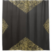 Rideaux De Douche Moderne Gold & Grey Chic (Devant)