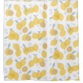 Rideaux De Douche Moderne Pastel Citrus Lemons Motif (Devant)