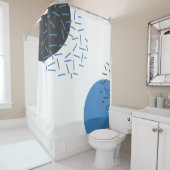 Rideaux De Douche Moderne, simple, cool, abstrait, motif graphique (En situation)