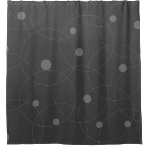 Rideaux De Douche Moderne, simple, ludique, amusant motif de cercles