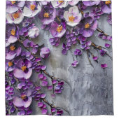 Rideaux De Douche Moderne Violet et Gris (Devant)