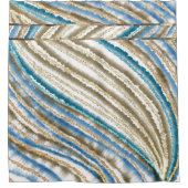 Rideaux De Douche Moderne Wavy Beach Stripes (Devant)