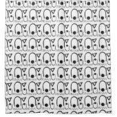 Rideaux de douche modernes, noir et blanc (Devant)