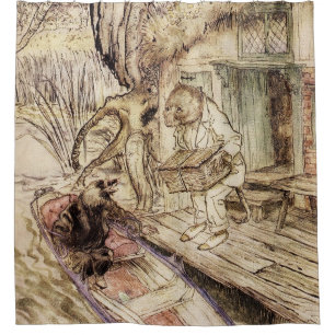 Rideaux De Douche Mole et Ratty en excursion en bateau par Arthur Ra