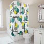 Rideaux De Douche Molécules de l'âge atomique Motif (En situation)