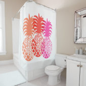 Rideaux De Douche Momona Pineapple Hawaiian Tropical (En situation)