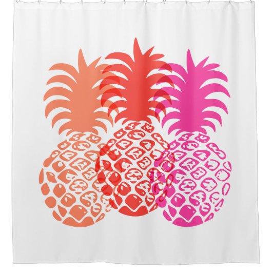 Rideaux De Douche Momona Pineapple Hawaiian Tropical (Devant)