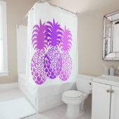 Rideaux De Douche Momona Pineapple Hawaiian Tropical (En situation)