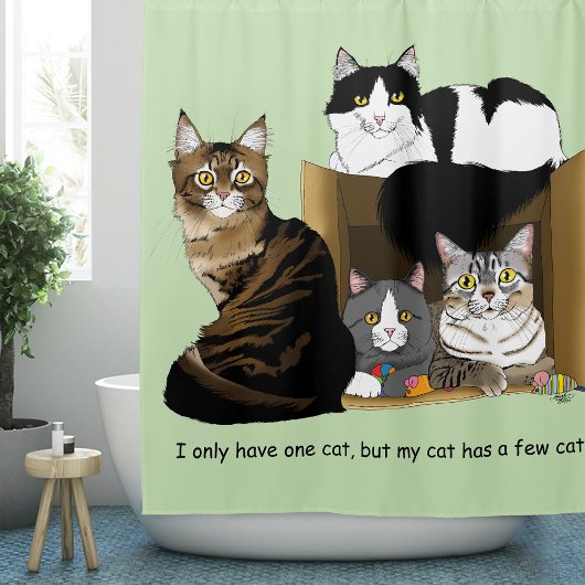 Rideaux De Douche Mon chat a des chats