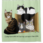 Rideaux De Douche Mon chat a des chats (Devant)